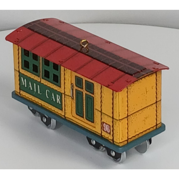 Hallmark Keepsake Ornament Yuletide Central Mail Car Train #3 In Series 1996 - Picture 7 of 11